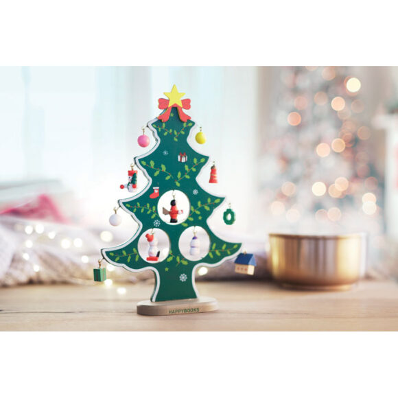 WOODTREE - Wooden xmas tree decoration - CX1278 - Image 4