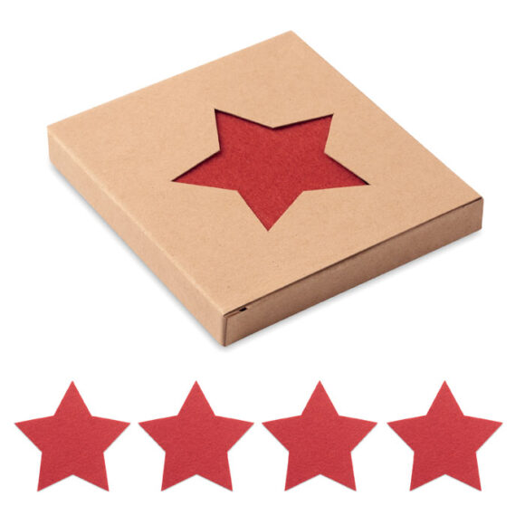 STARGUARD - RPET 4 felt coaster set - CX1480
