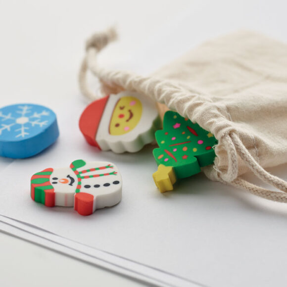 RUBBIES - Set of 4 Christmas erasers - CX1526 - Image 4