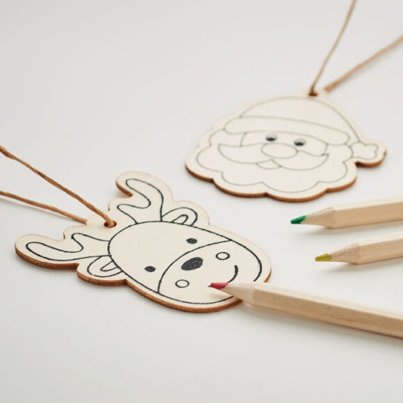 FUNCOOL - Drawing wooden ornaments set - CX1535 - Image 5