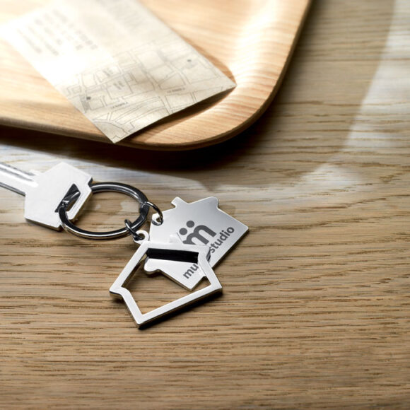 SNIPER - Metal key ring house shape - KC6486 - Image 2
