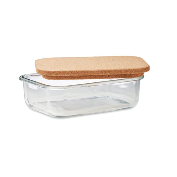 CANOA - Glass lunch box with cork lid - MO2255 - Image 2