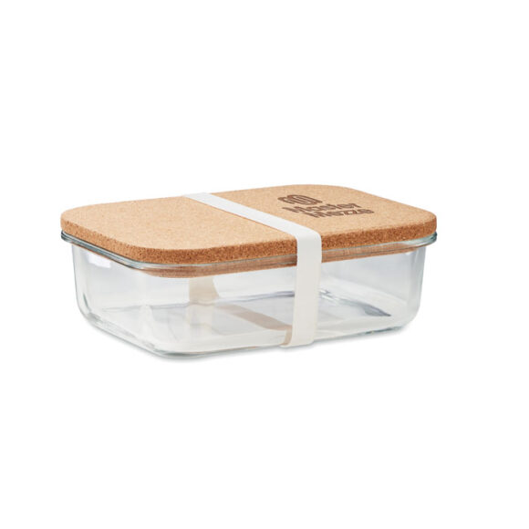 CANOA - Glass lunch box with cork lid - MO2255 - Image 3