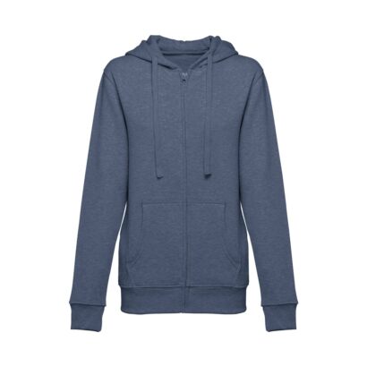 THC AMSTERDAM WOMEN II. Women's hoodie in cotton and polyester with full zip