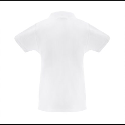 THC MONACO WOMEN WH. Women's short-sleeved polo shirt in carded cotton