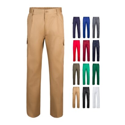 VL MABON. Multi-pocket twill trousers (200g/m²), in cotton (35%) and polyester (65%)