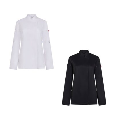 VL THOTH. Women's kitchen jacket (190 g/m²) made from cotton (35%) and recycled polyester (65%)