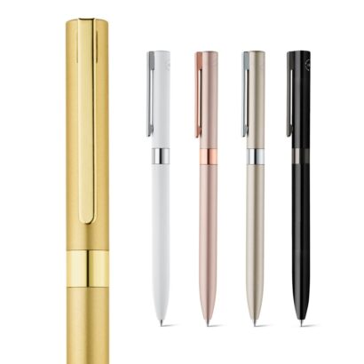 CLARE. Recycled aluminium (100% rAL) twist action ball pen with clip