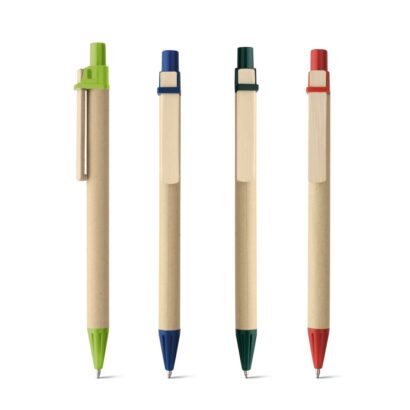 NAIROBI. Kraft paper ball pen with wooden clip