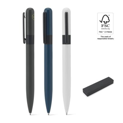 ELSIE ROUND. Metal ballpoint (60% recycled) with rounded design