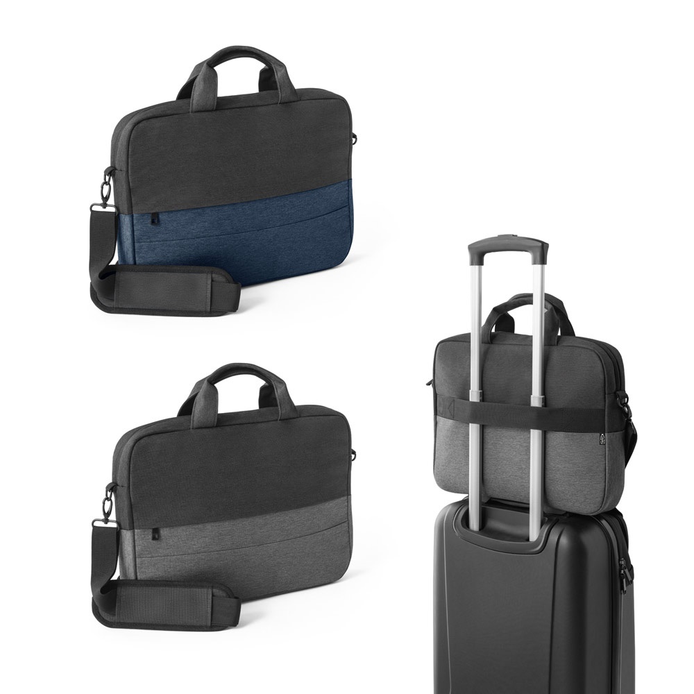 GENOA. Padded laptop bag in 600D high-density recycled polyester 15"