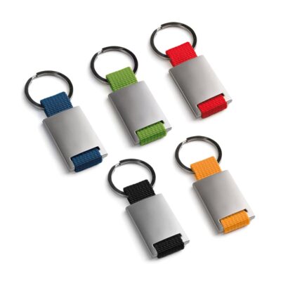 GRIPITCH. Metal and webbing keyring