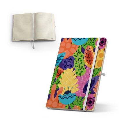 ANNE SUB. A5 notebook in recycled polyester (100% rPET) 300D, ideal for sublimation personalisation