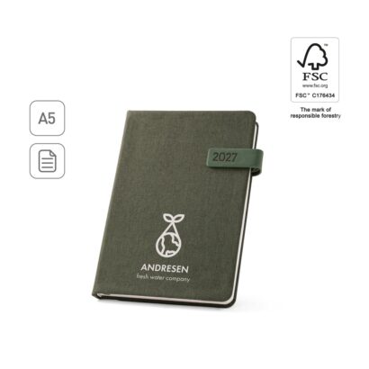 ANDRESEN A5. Recycled polyester (100% rPET) diary