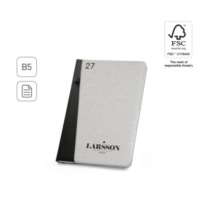 LARSSON B5. B5 diary in recycled polyester (100% rPET)