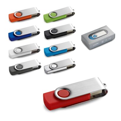 CLAUDIUS 8GB. 8 GB USB flash drive with metal clip