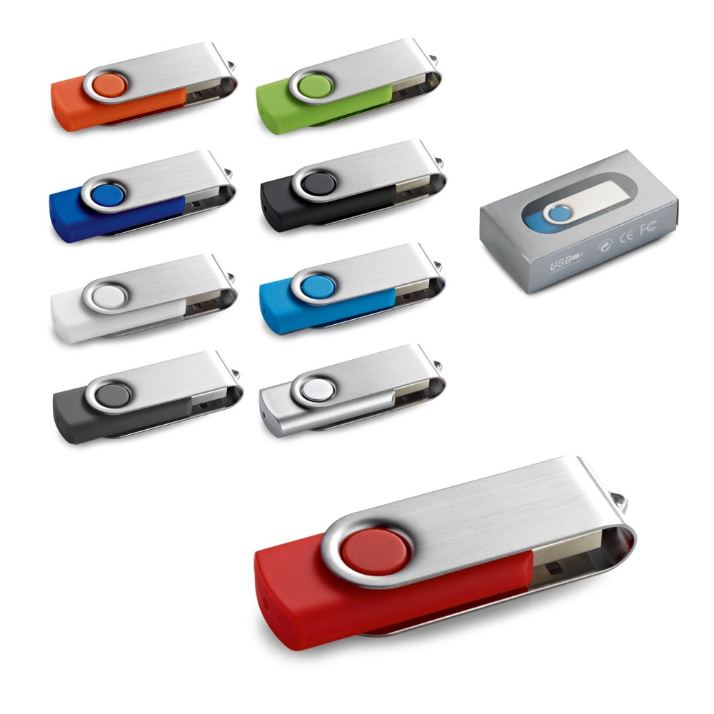CLAUDIUS 8GB. 8 GB USB flash drive with metal clip