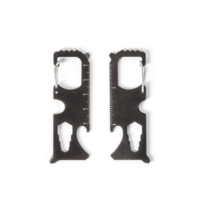 SCREWY. Stainless steel multifunction card with 8 functions
