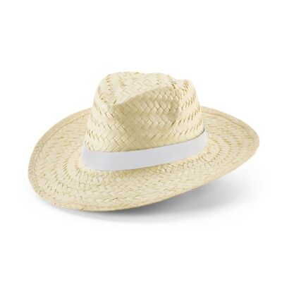 EDWARD RIB. Natural straw hat with sublimated elastic band